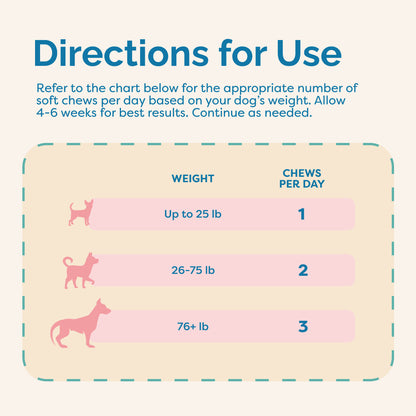 Mobility & Coat Care Chews for Dogs - 60 Ct