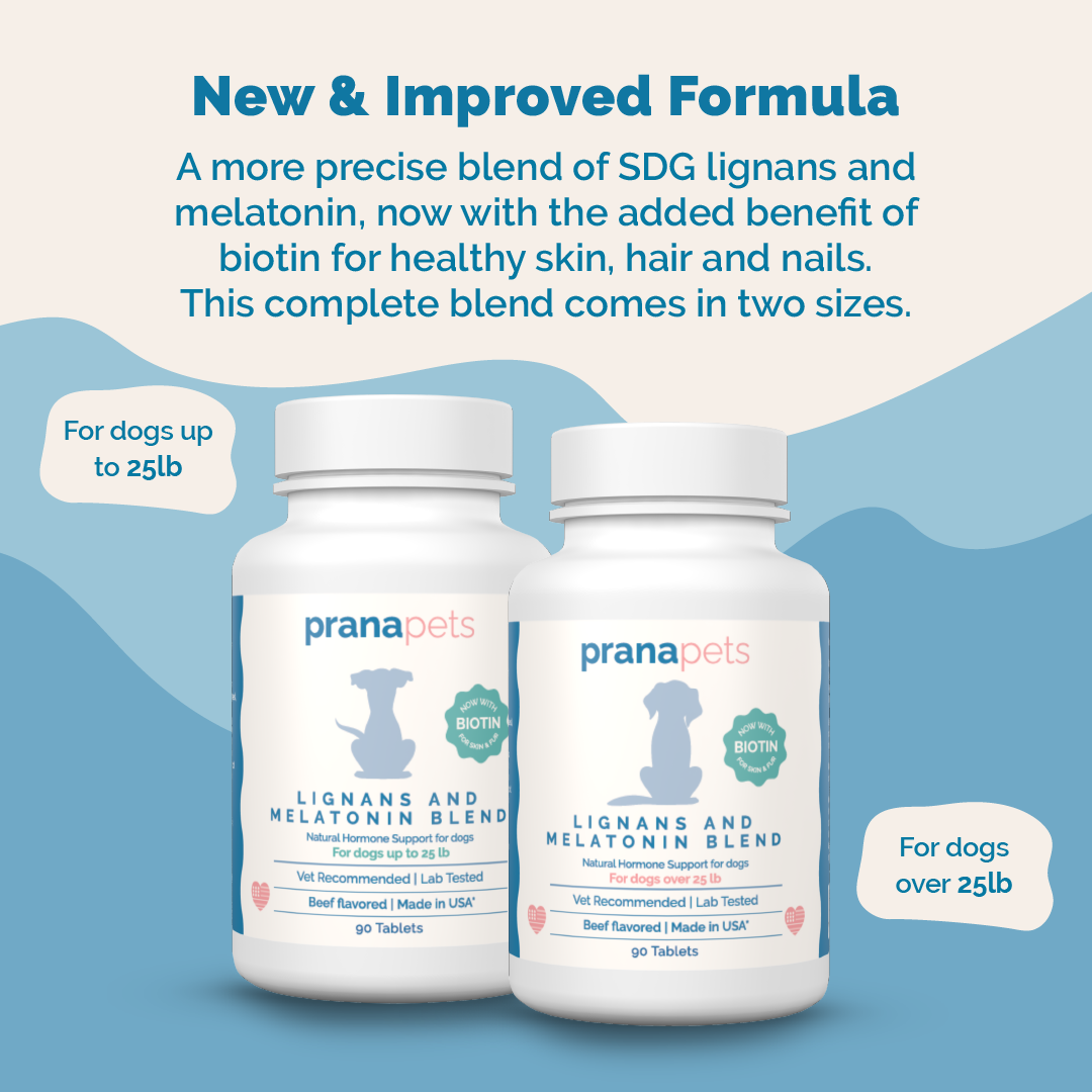 Melatonin and Lignans for Dogs Now With Biotin Prana Pets