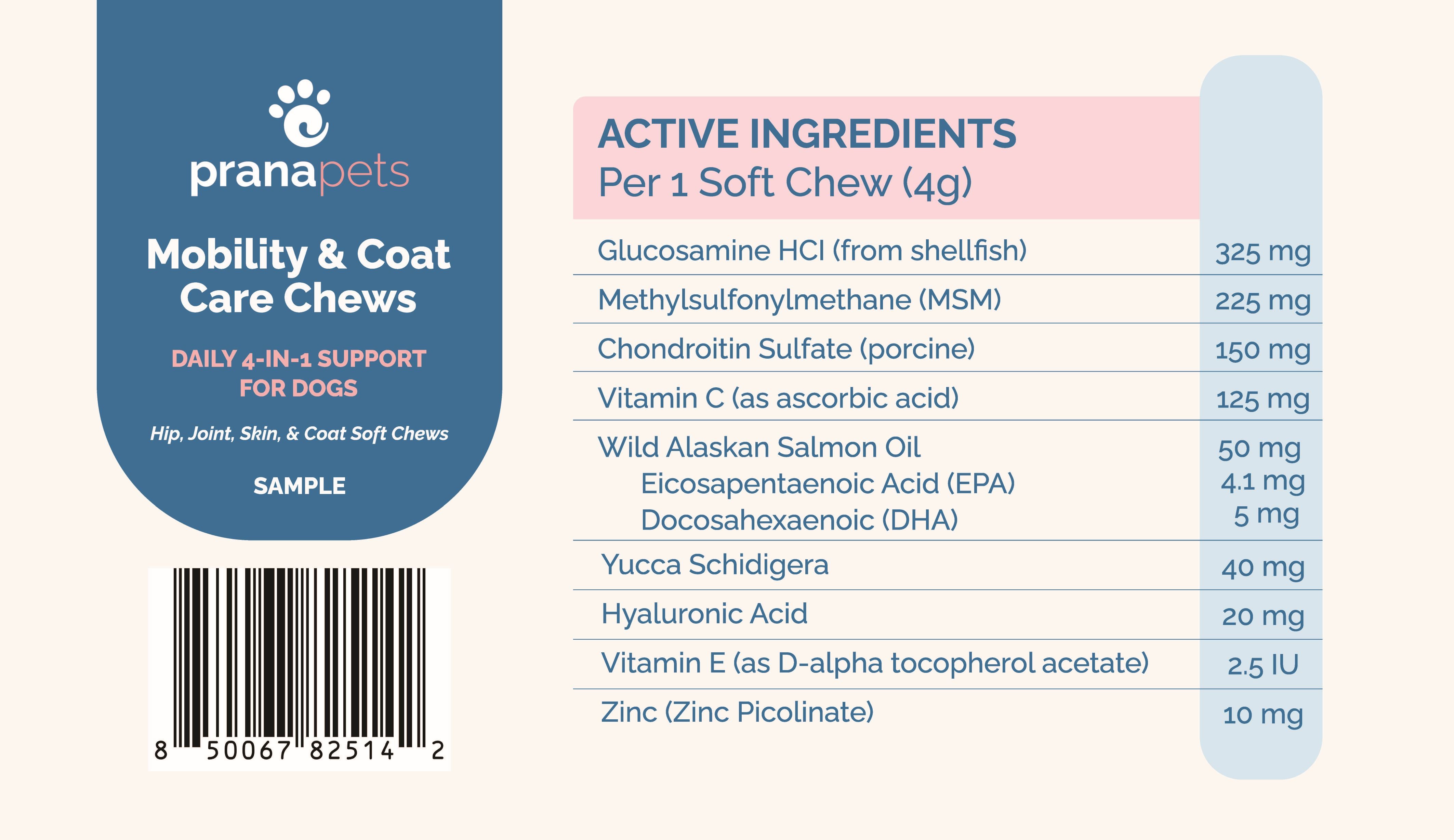 Mobility & Coat Care Chews for Dogs - TRIAL SIZE